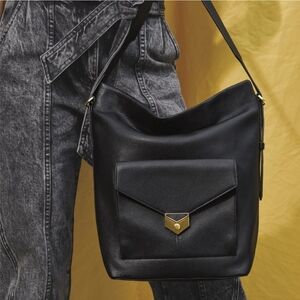 Covet genuine leather bucket bag